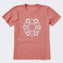 Hand Drawn Daisy Mandala Short Sleeve T-Shirt