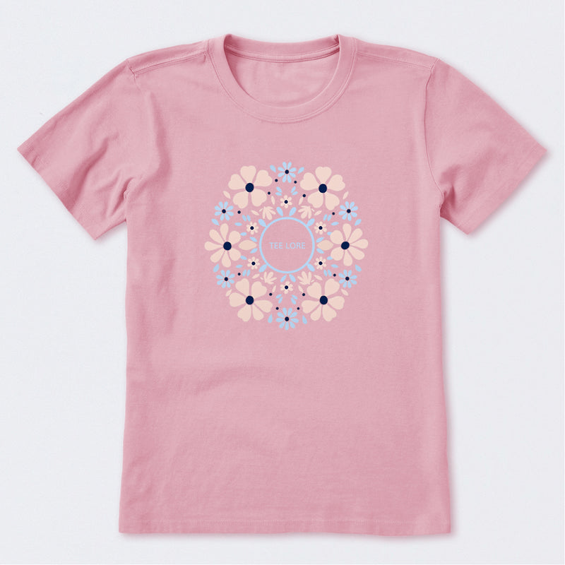 Hand Drawn Daisy Mandala Short Sleeve T-Shirt