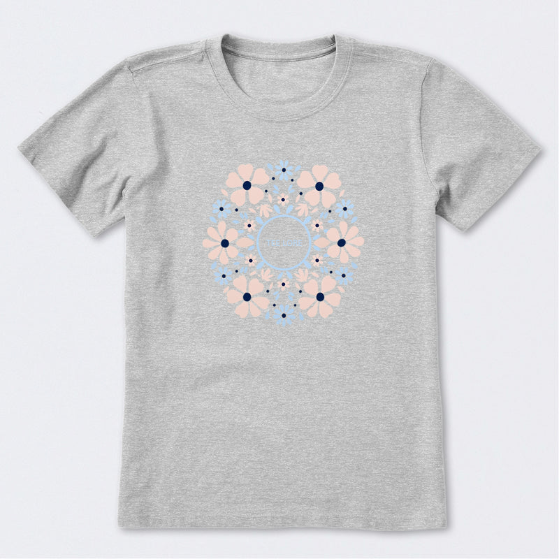 Hand Drawn Daisy Mandala Short Sleeve T-Shirt