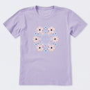 Hand Drawn Daisy Mandala Short Sleeve T-Shirt