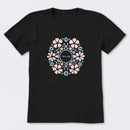 Hand Drawn Daisy Mandala Short Sleeve T-Shirt