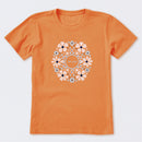 Hand Drawn Daisy Mandala Short Sleeve T-Shirt