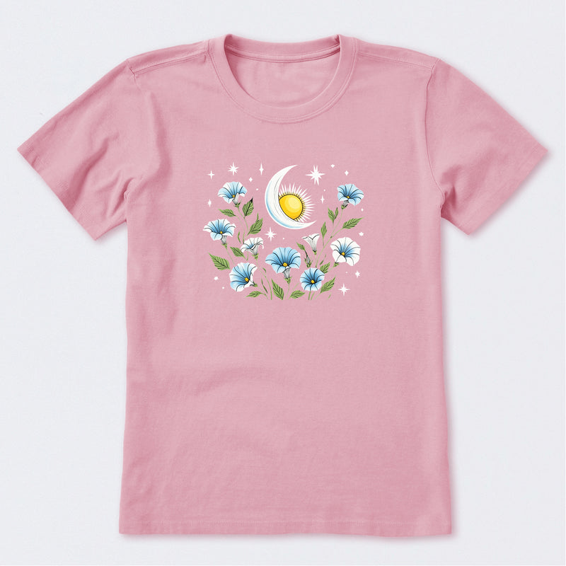 Sun and Moonflowers Short Sleeve T-Shirt
