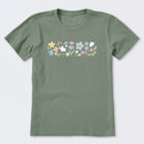 Spring Wildflowers Pattern Short Sleeve T-Shirt