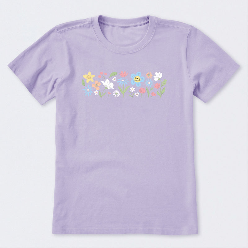 Spring Wildflowers Pattern Short Sleeve T-Shirt