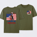 Apollo Creed Living In America July 4th Independence Day Graphic T-Shirt