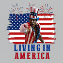 Apollo Creed Living In America July 4th Independence Day Graphic T-Shirt