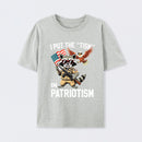 I Put The Tism In Patriotism Funny Raccoon Patriotism Graphic T-Shirt