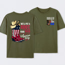 American Cowboy Boots Patriotic Graphic T-Shirt