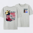 American Cowboy Boots Patriotic Graphic T-Shirt