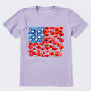 Floral USA Flag 250th Anniversary T-Shirt