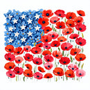 Floral USA Flag 250th Anniversary T-Shirt