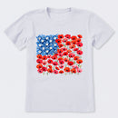 Floral USA Flag 250th Anniversary T-Shirt