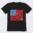 Floral USA Flag 250th Anniversary T-Shirt