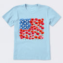 Floral USA Flag 250th Anniversary T-Shirt