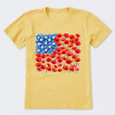 Floral USA Flag 250th Anniversary T-Shirt