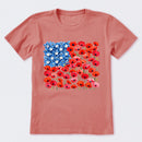 Floral USA Flag 250th Anniversary T-Shirt