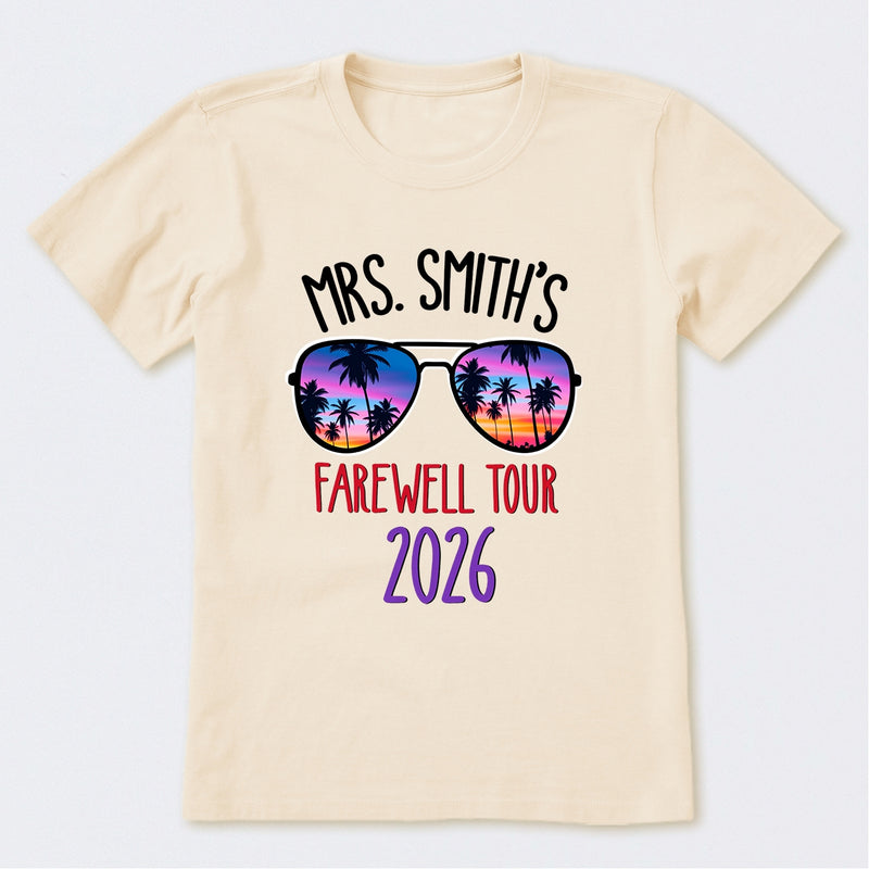 Personalized Name And Year Farewell Tour Retirement T-Shirt