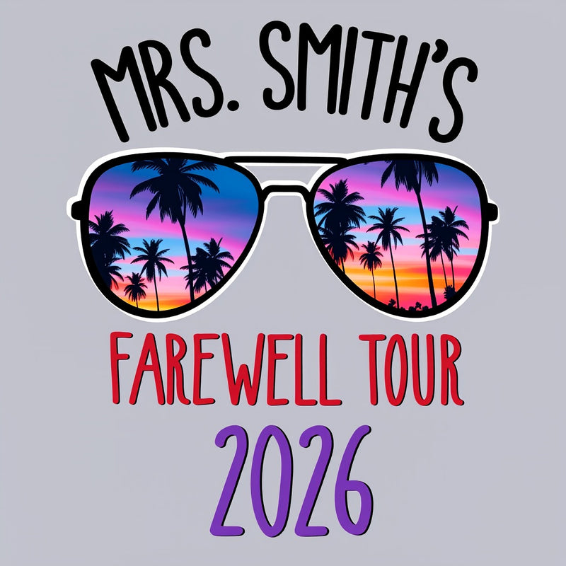 Personalized Name And Year Farewell Tour Retirement T-Shirt