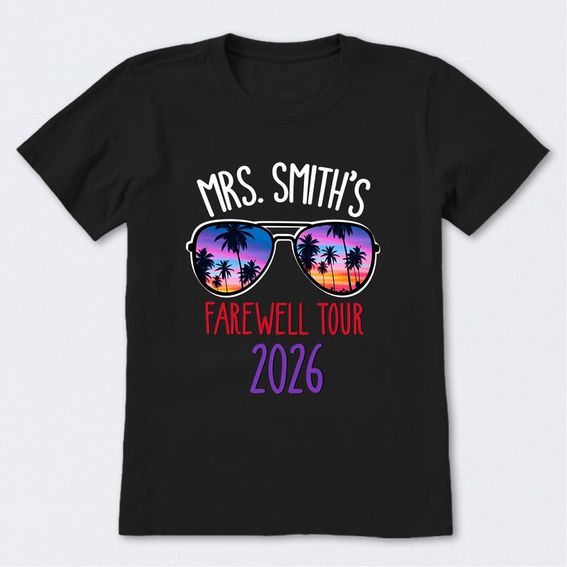 Personalized Name And Year Farewell Tour Retirement T-Shirt