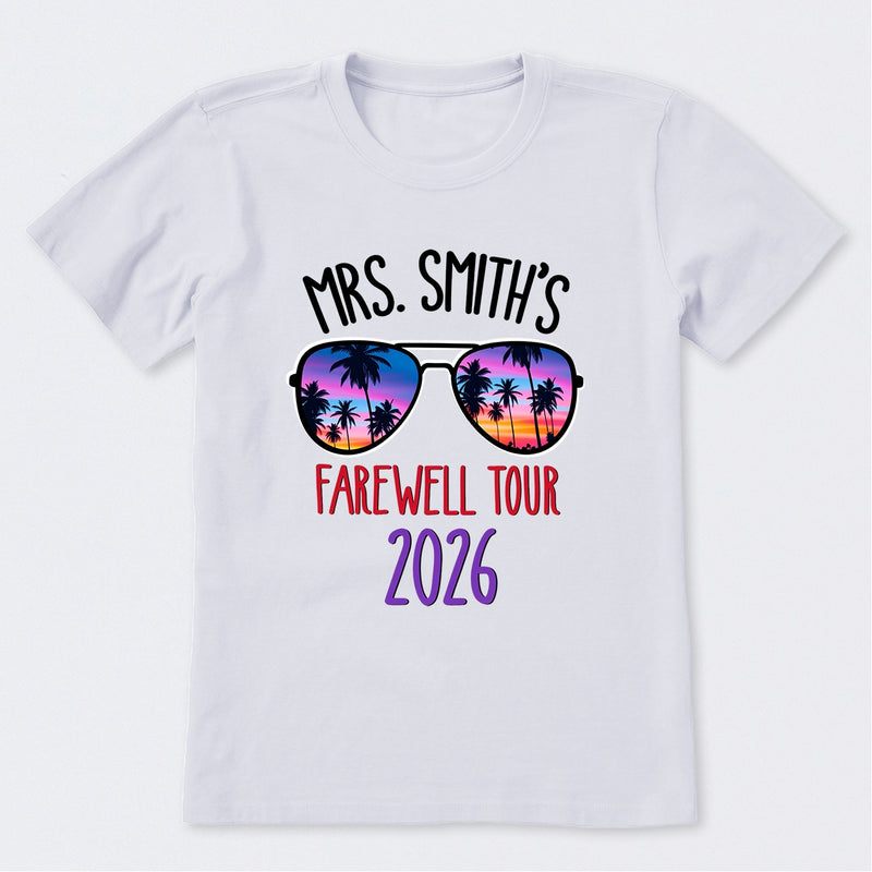 Personalized Name And Year Farewell Tour Retirement T-Shirt