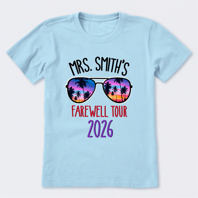 Personalized Name And Year Farewell Tour Retirement T-Shirt