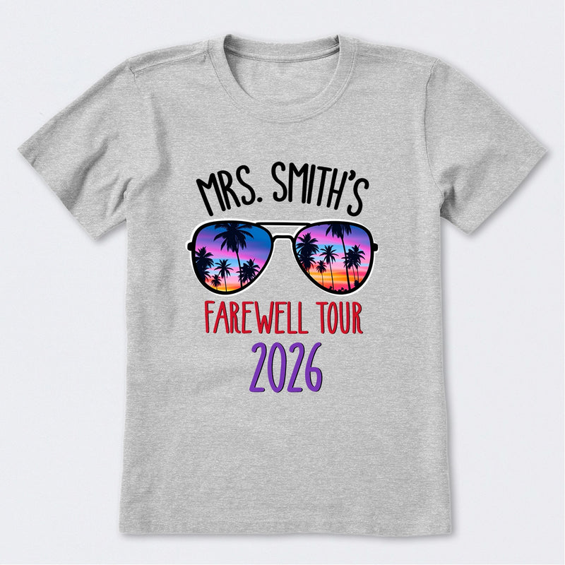 Personalized Name And Year Farewell Tour Retirement T-Shirt