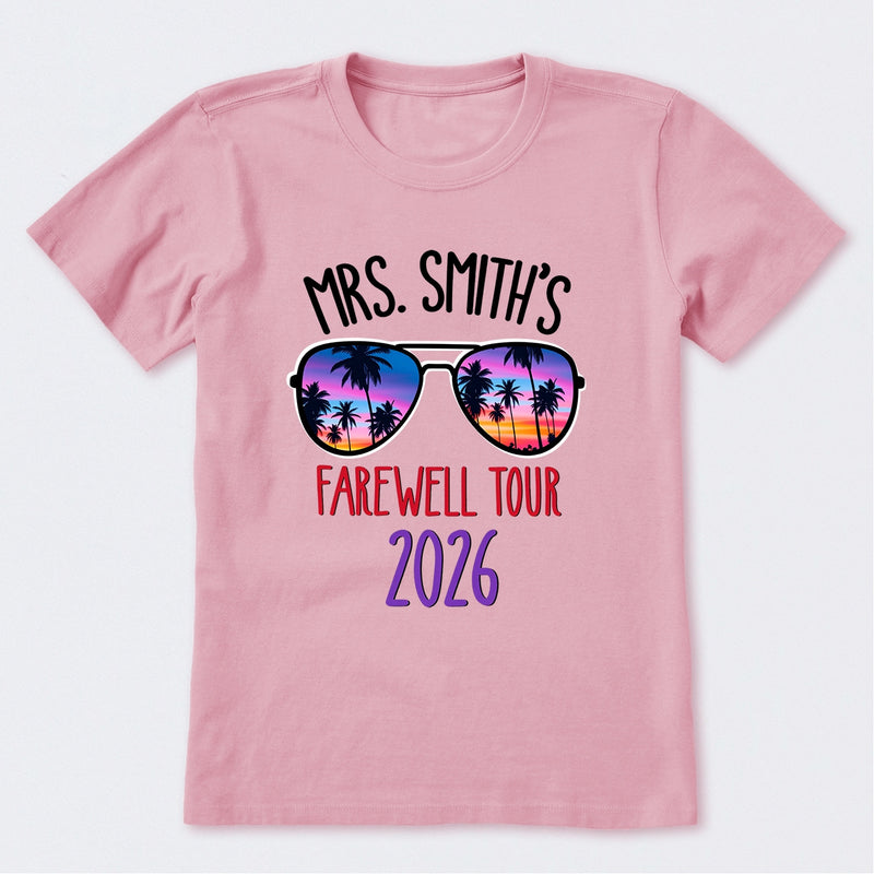 Personalized Name And Year Farewell Tour Retirement T-Shirt