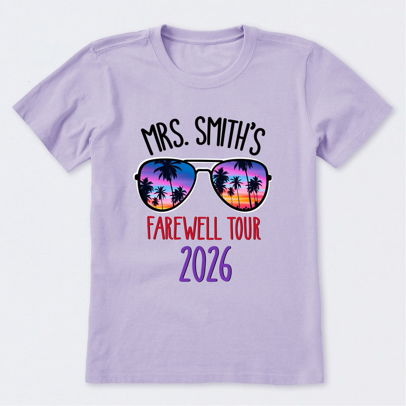 Personalized Name And Year Farewell Tour Retirement T-Shirt
