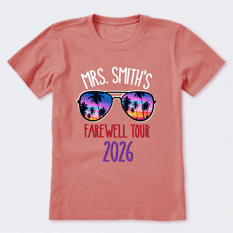 Personalized Name And Year Farewell Tour Retirement T-Shirt