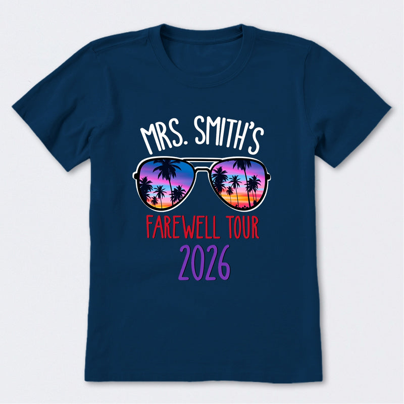 Personalized Name And Year Farewell Tour Retirement T-Shirt
