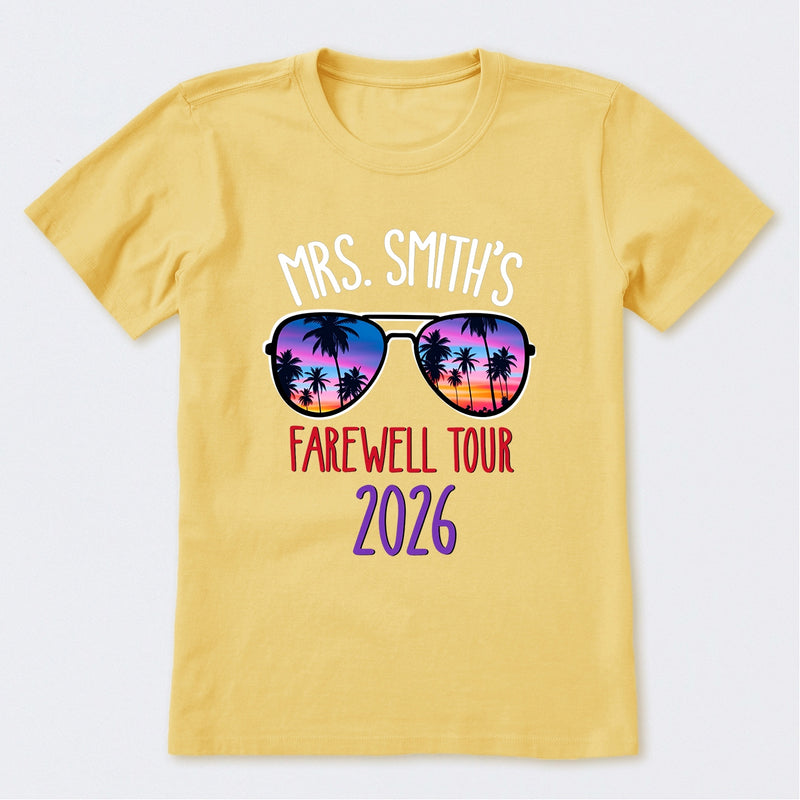 Personalized Name And Year Farewell Tour Retirement T-Shirt
