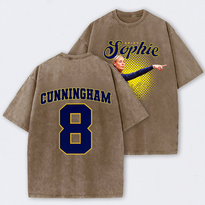 Sophie Cunningham Basketball Fan Gift Washed Graphic T-Shirt