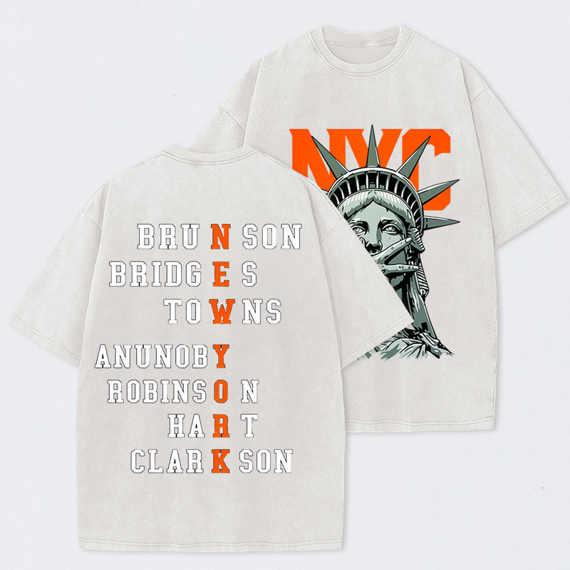 NewYork 2 Side Basketball Fans T-Shirt