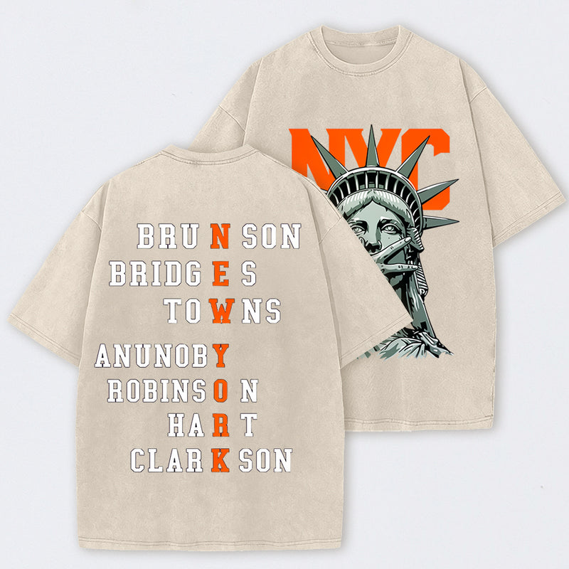 NewYork 2 Side Basketball Fans T-Shirt