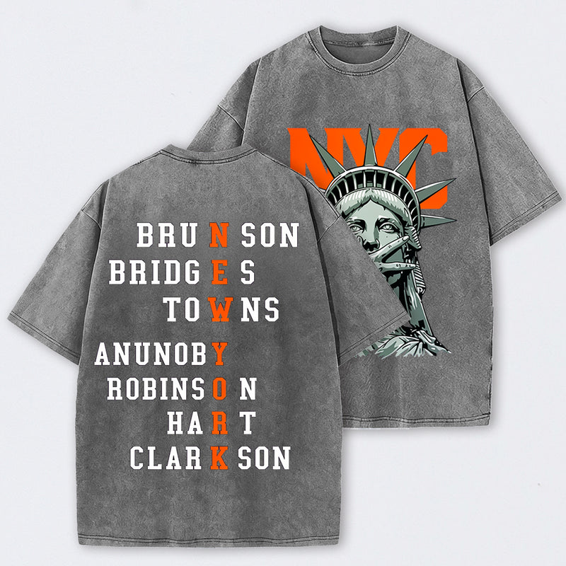 NewYork 2 Side Basketball Fans T-Shirt