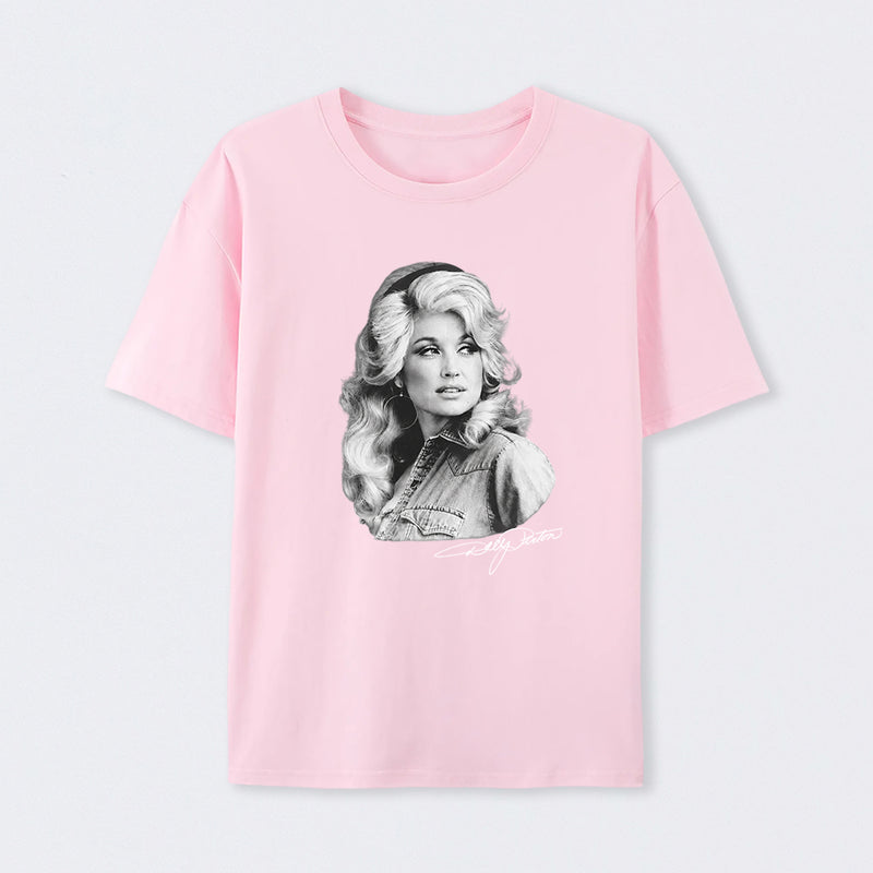 Vitage Dolly Parton Portrait Style 80s Country Music T-Shirt