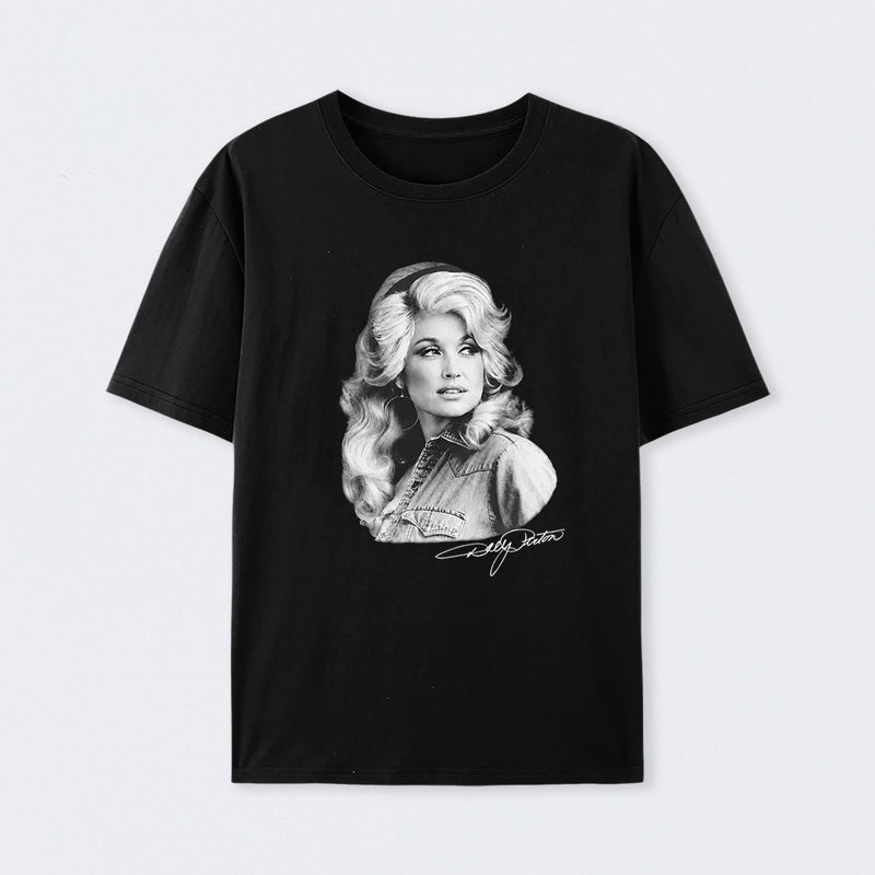 Vitage Dolly Parton Portrait Style 80s Country Music T-Shirt