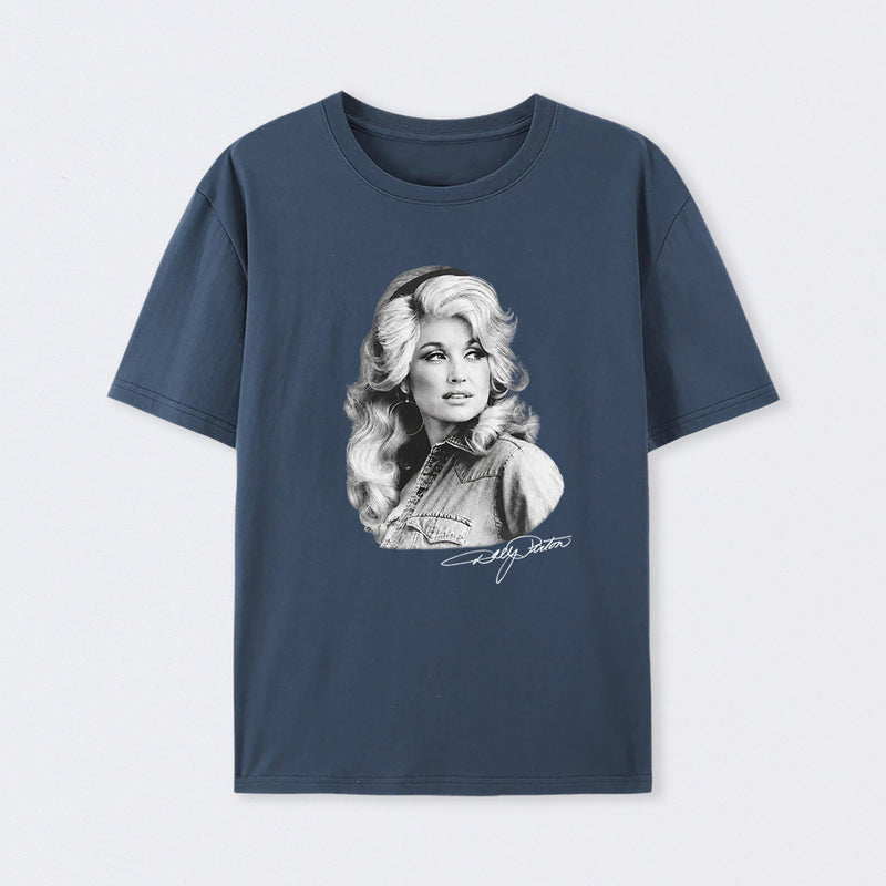 Vitage Dolly Parton Portrait Style 80s Country Music T-Shirt