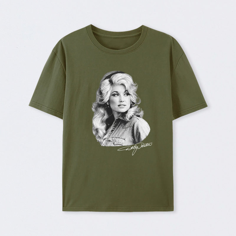 Vitage Dolly Parton Portrait Style 80s Country Music T-Shirt