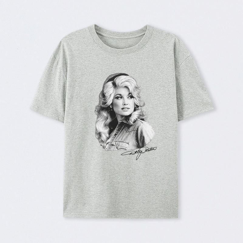 Vitage Dolly Parton Portrait Style 80s Country Music T-Shirt