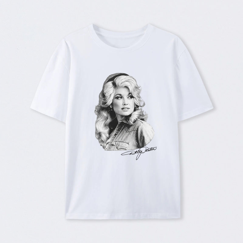 Vitage Dolly Parton Portrait Style 80s Country Music T-Shirt