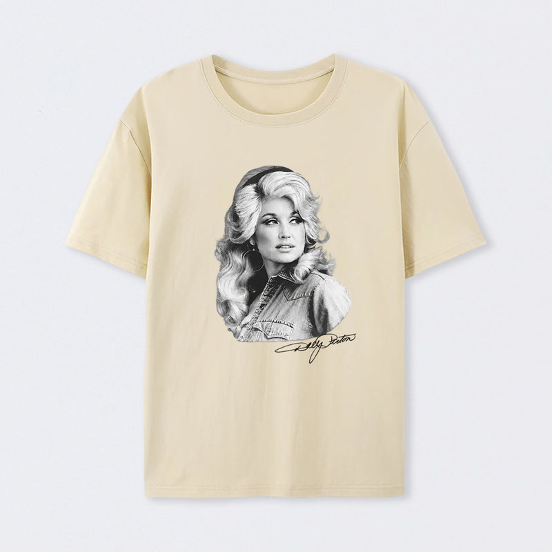 Vitage Dolly Parton Portrait Style 80s Country Music T-Shirt