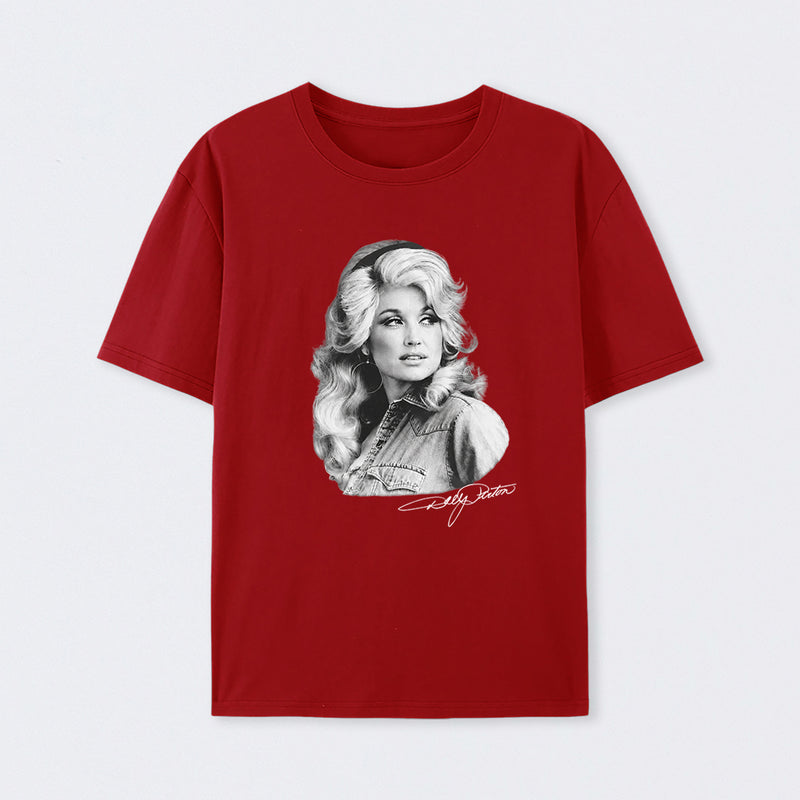 Vitage Dolly Parton Portrait Style 80s Country Music T-Shirt