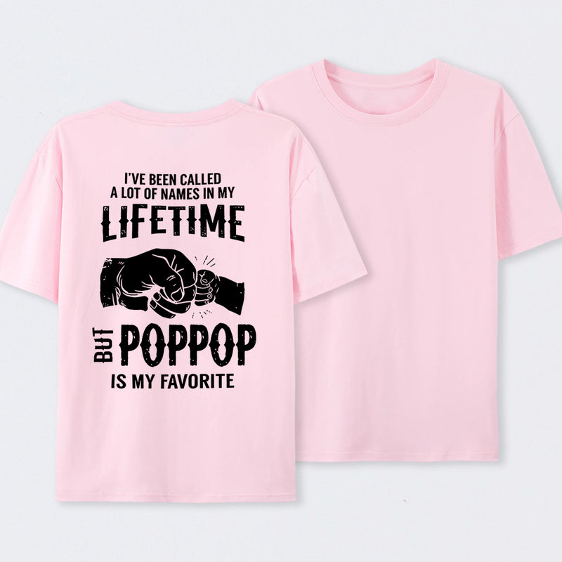 Pop Pop Name Graphic Casual Streetwear T-Shirt
