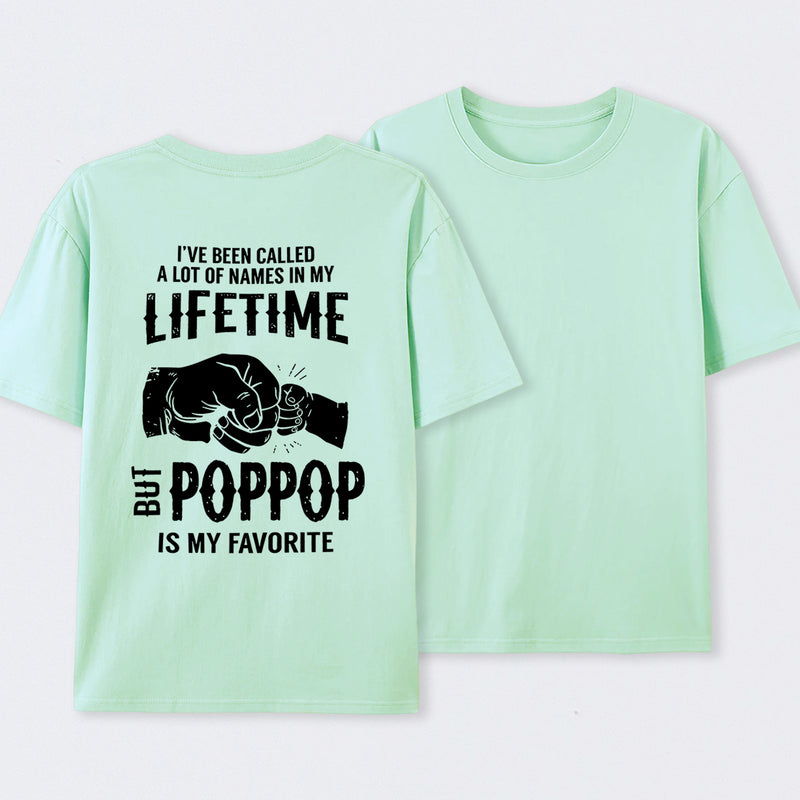 Pop Pop Name Graphic Casual Streetwear T-Shirt