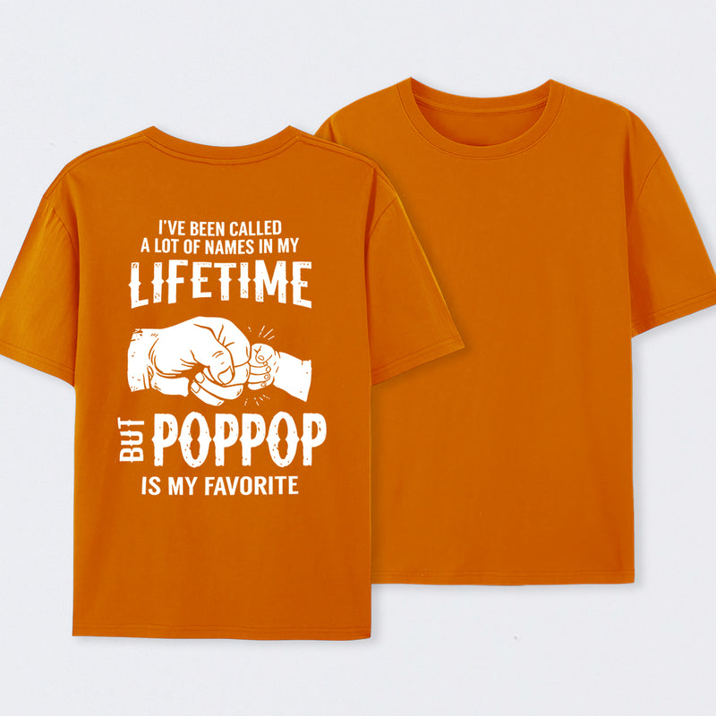 Pop Pop Name Graphic Casual Streetwear T-Shirt