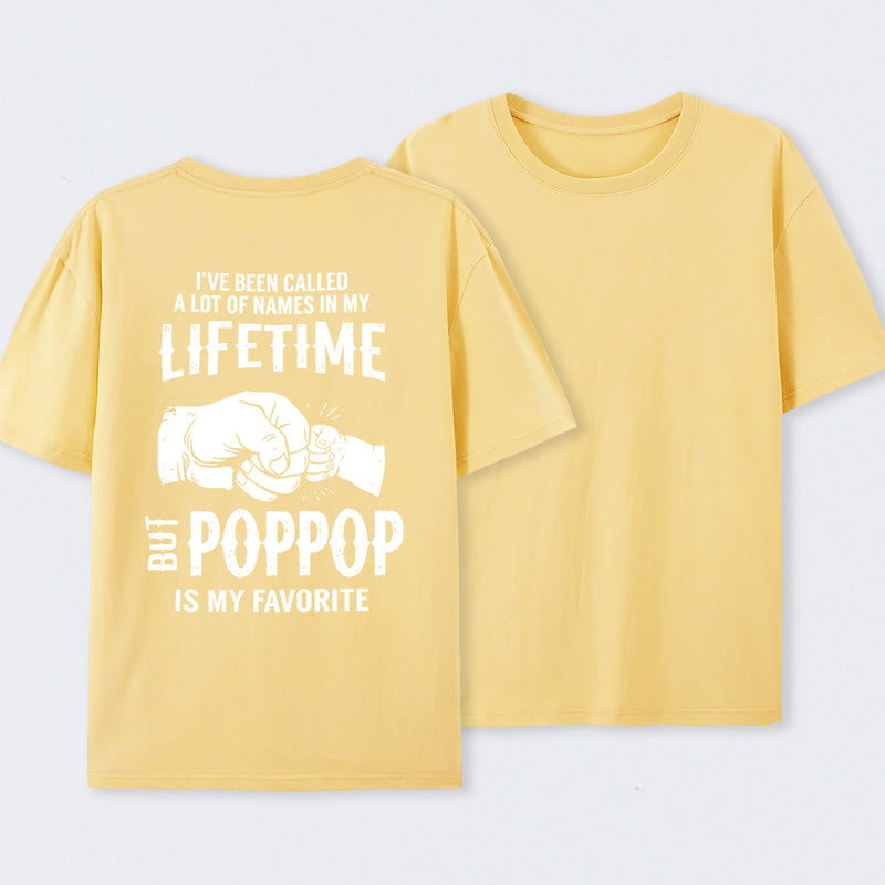Pop Pop Name Graphic Casual Streetwear T-Shirt