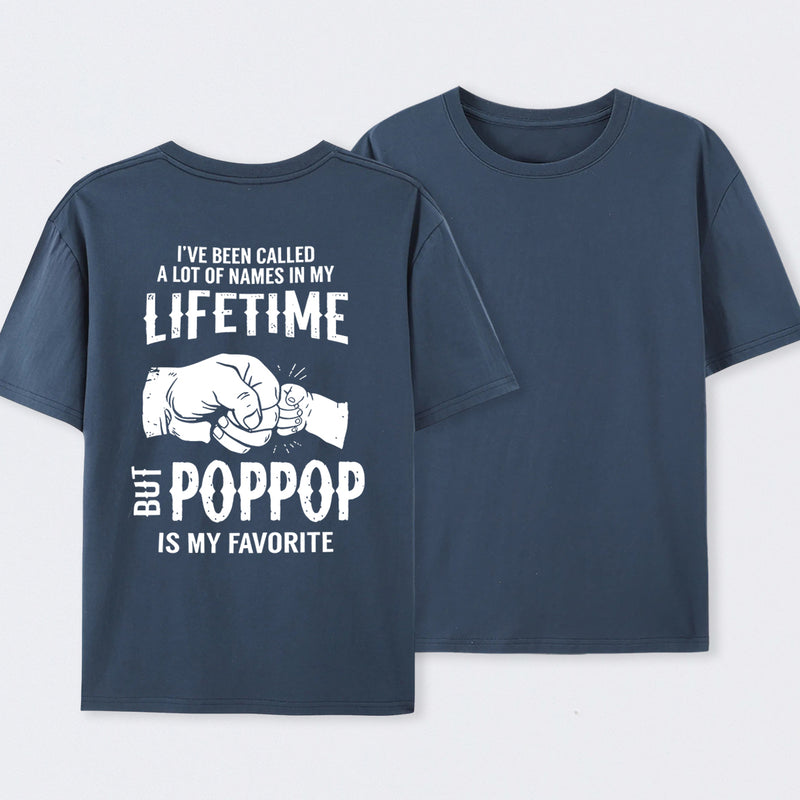 Pop Pop Name Graphic Casual Streetwear T-Shirt