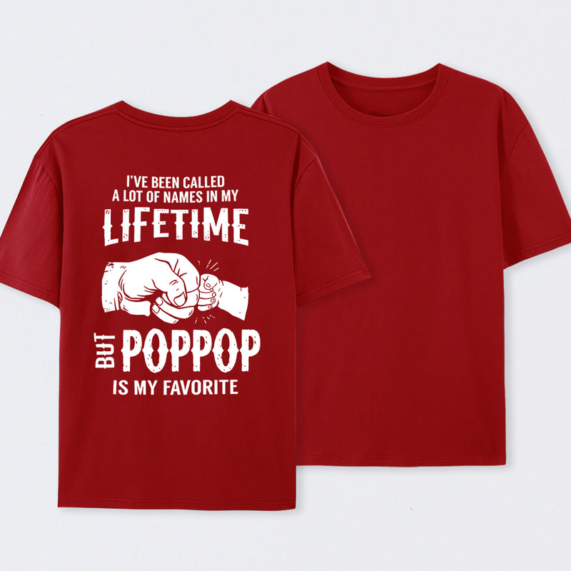 Pop Pop Name Graphic Casual Streetwear T-Shirt
